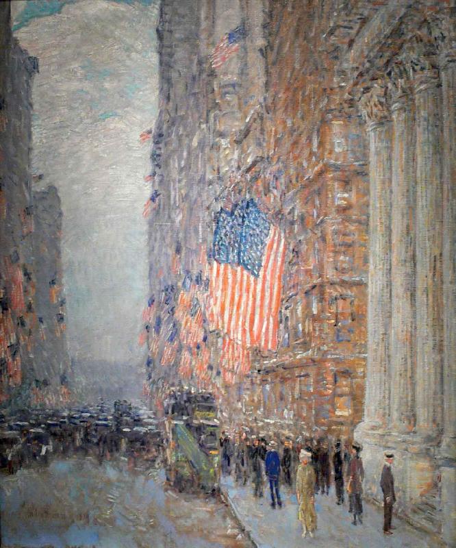 Childe Hassam Flags on the Waldorf oil painting picture